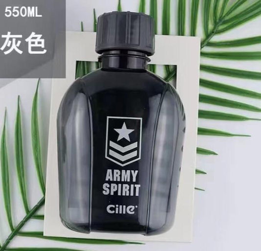 550 ml Army Spirit Outdoor Easy Carry Sports Water Bottle New Design Water Bottle with Handle